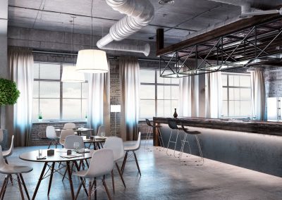 Modern empty office interior as design sample