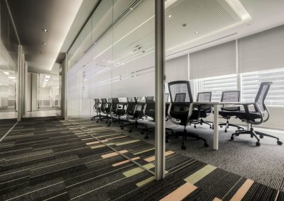 Conference table and chairs in meeting room
